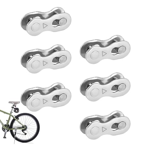 Fahrrad Kettenverbindung - Schnelllink Connector, Fahrradkette Clip, Stahl Ersatzverbindung | Langlebige Kettenverbindung mit rostbeständiger Oberfläche und sicherer Verriegelungsmechanismus für Bike Fahrrad Kettenverbindung - Schnelllink Connector, Fahrradkette Clip, Stahl Ersatzverbindung | Langlebige Kettenverbindung mit rostbeständiger Oberfläche und sicherer Verriegelungsmechanismus für Bike von Generic
