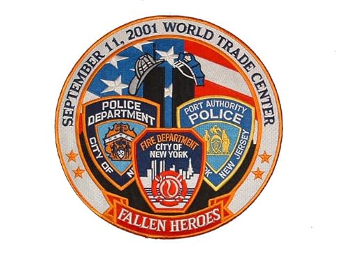 Fallen Heroes 11. September 2001 World Trade Center, Patch, Polizei, Feuerwehrministerium, Hafenbehörde, New York & New Jersey zum Aufbügeln oder Aufnähen für Jacken, Geldbörsen, Hosen, Rucksäcke Fallen Heroes 11. September 2001 World Trade Center, Patch, Polizei, Feuerwehrministerium, Hafenbehörde, New York & New Jersey zum Aufbügeln oder Aufnähen für Jacken, Geldbörsen, Hosen, Rucksäcke von Generic