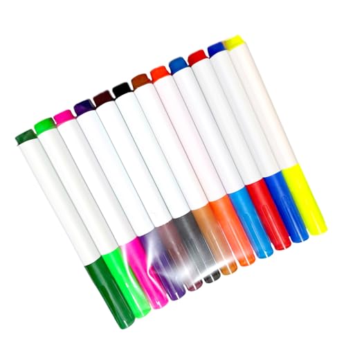 Farbige Stifte, Kunstmarker, Farbmarker Zum Zeichnen von Wassermalstiften für, 12 Farben, Schwimmend, Löschbar, Whiteboard-Markerstift-Set Zum Ausmalen von Kindern und von Generic