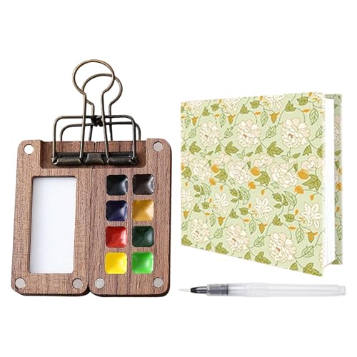 Farbset ad - Reiseset mit Farbpalette, kleines kompaktes Aquarellset | Kreatives Reise-Kit, praktisches Wasserfarben-Set von Generic