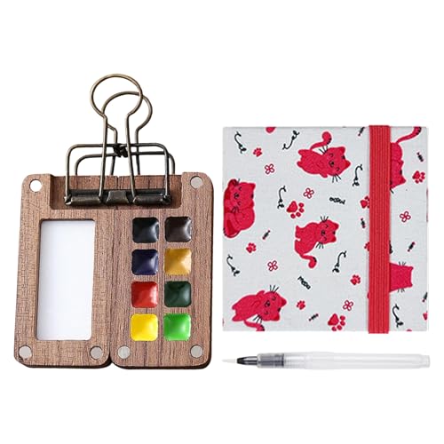 Farbset ad - Reiseset mit Farbpalette, kleines kompaktes Aquarellset | Kreatives Reise-Kit, praktisches Wasserfarben-Set von Generic