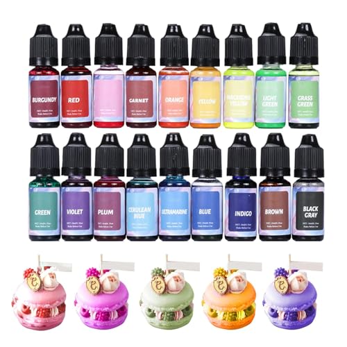 Farbstoff für die Kerzenherstellung: flüssige konzentrierte Soja-Farbstoffe, zum Selbermachen, flüssige Kerzenpigmente für Gel, Soja, Lipgloss, Nagellack Farbstoff für die Kerzenherstellung: flüssige konzentrierte Soja-Farbstoffe, zum Selbermachen, flüssige Kerzenpigmente für Gel, Soja, Lipgloss, Nagellack von Generic