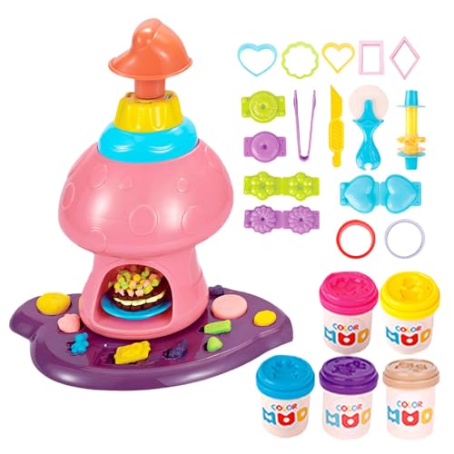 Farbteig-Spielzeug, Spiel-Farbteig-Sets,Modelliermasse-Teigwerkzeuge | Nudelmaschine für die Küche, Spielzeug als Chefkoch für fantasievolles Spielen, farbenfrohe Teigspielzeuge im Cartoon-Stil von Generic
