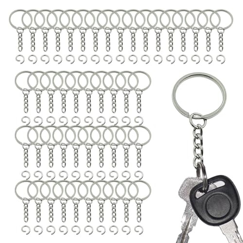 Fertigungskit | wiederverwendbare Split-Ringe | 100 x tragbare Clips, multifunktionale Schlüsselanhänger Haken für Telefon, Tasche, Handtasche von Generic