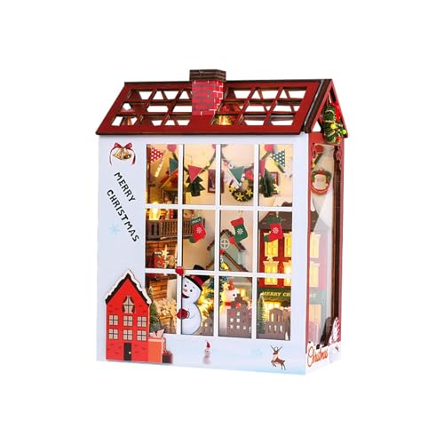 Festival-Buchecken-Set, Miniatur-Buchecken-Bastelset – -Modell aus, Puppenhaus-Spielzeug, weihnachtliche Buchstützen-Regaldekoration aus für Wohnzimmer, Schlafzimmer, Zuhause, Schule, Kind von Generic