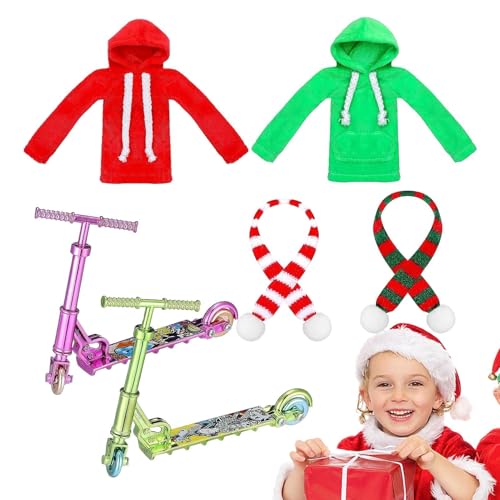 Festliche Elf-Puppen-Kleidungskleidung, Weihnachtszubehör-Set, Elfen-Kostüm-Outfit – Winter-Weihnachtspuppenoutfits, Elfenzubehör, Kleidung für und Mädchen, von Generic