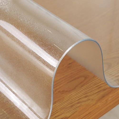 Fettdicht Tischschutzfolie 0.80 mm Klar Tischdecke Tischschutz für Esstisch Couchtisch und Schreibtisch, Größe Wählbar Wasserdicht Mattierte Tischfolie(15x47"=40x120cm) von Generic