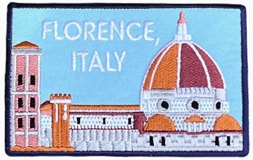 Florenz Italien Patch (10,7 cm) bestickt zum Aufbügeln / Aufnähen Abzeichen Reise Europa Souvenir Toskana Italien Emblem Wappen Geschenk Patches von Generic