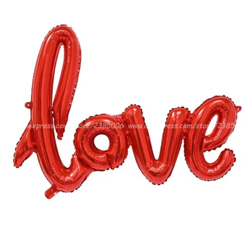 Folieballon "LOVE" Schriftzug, Helium Ballon, Luftballon -Rot-108cm von Generic