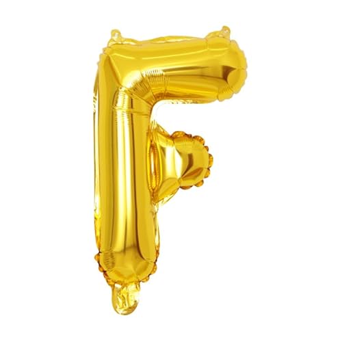 80cm Folien Ballons Buchstabe Air Helium Alphabet Ballon Figuren -gold-F,32inch von Generic