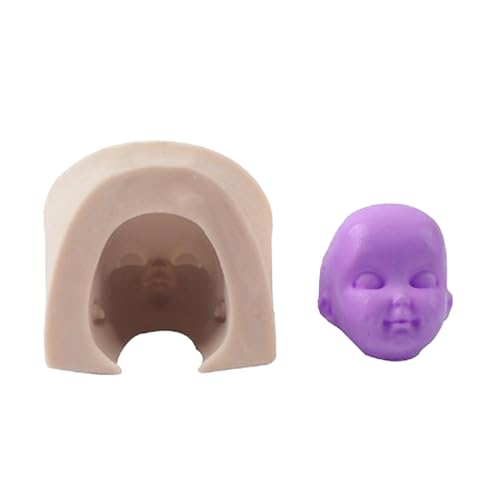 Form für Babypuppenkopf – Form für Puppengesicht, realistisches Babypuppenkopf-Design, Silikonform für menschliches Gesicht, Form für Puppenkopf-Skulptur von Generic