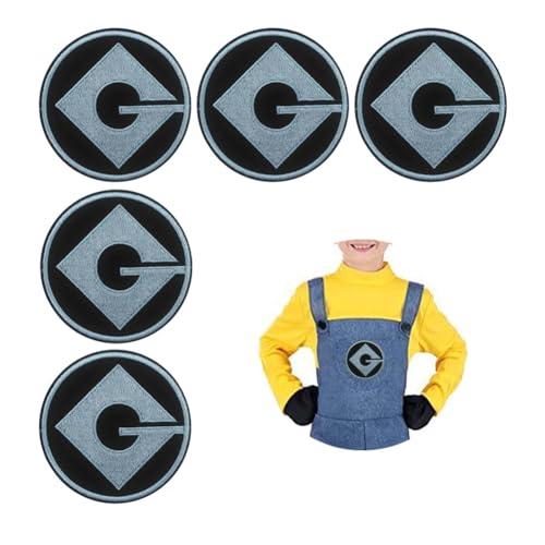 G Laboratories Aufnäher zum Aufbügeln, bestickt, Cartoon-Film-Logo, zum Aufnähen, für Kostüme, 8,2 cm (5 Stück) von Generic