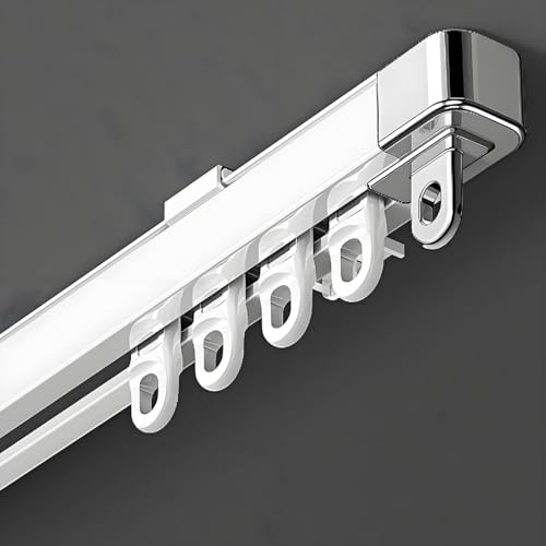 Gardinenstange Ausziehbar Gardinenschiene Aluminium Vorhangschiene 85cm-600cm 475cm-600cm Schiebegardinenstangen Für Badezimmer Schlafzimmer Küche(2.8FT/0.85M-4.9FT/1.5M) von Generic