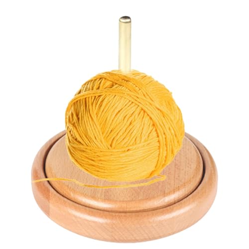 Garnhalter – Garnspinne aus Holz, Häkelgarn-Kugelwickler | Handgemachter Strickgarn-Spinner, Aufbewahrungshalter für Strickgarn, Strickgarn, Sto von Generic