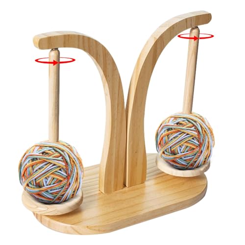 Garnhalter-Spinner, Wollabwickler, Wollhalter Rotierender, Garnhalter, Holzgarnspinner, Rotierender Magnetischer Wollknäuelhalter, Häkelgeschenk Für Strickliebhaber von Generic