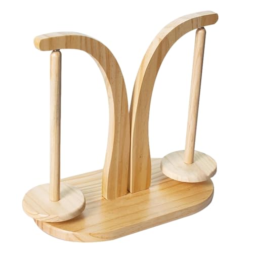 Garnhalter Spinner – Magnetischer Garnhalter, Doppelgarnspindel | Rotierendes Nähwerkzeug aus Holz zum Stricken, Sticken und Basteln, große Wollhalter beim Häkeln und Stricken, Garnständer-Organizer von Generic