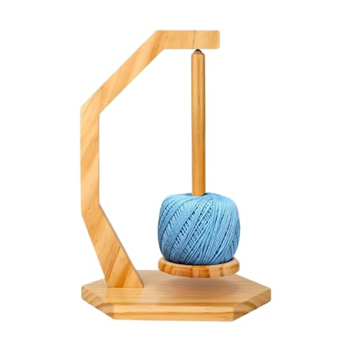 Garnhalter aus Holz, Garnhalter zum Häkeln, Magnetischer Garnspinner häkeln, Magnetischer Garnhalter aus Holz mit rutschfester Basis, Garnhalter-Spinner zum Stricken und Häkeln von Generic