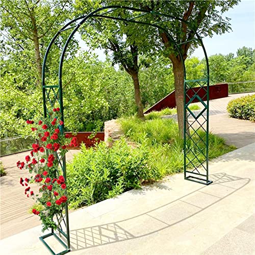 Gartenbogen Spalier Metall Rose Bogen 220cm Breite Hochzeit Torbogen für Klettern Pflanzen Rosen Schwarz 220x... von Generic