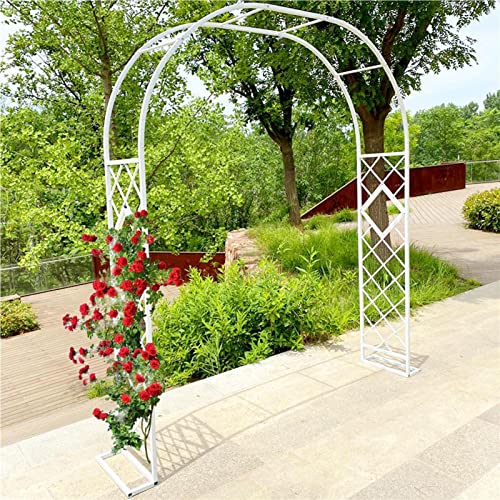 Gartenbogen Spalier Metall Rose Bogen 220cm Breite Hochzeit Torbogen zum Klettern Pflanzen Rosen Schwarz von Generic