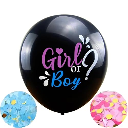 Gender Reveal Party Luftballons – Mit Konfetti Füllung | By Alejna | 2 Stück von Generic