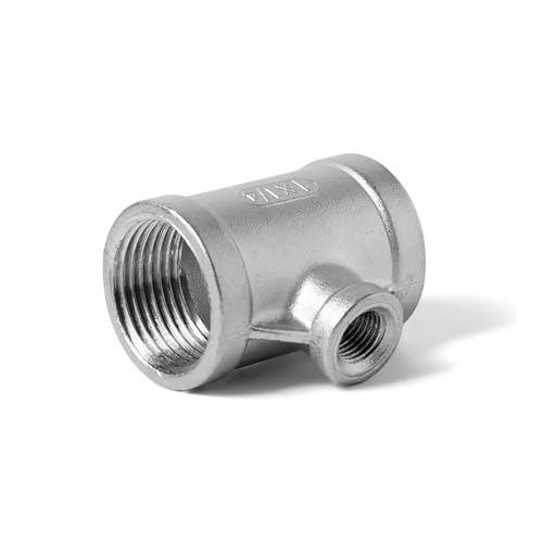 Generic 1/8 "1/4" 1/2 "3/4" 1 "1-1/4" 1-1/2 "2" Gewinde Reduzierstück 304 Edelstahl Rohr Armaturen Anschluss Adapter Reduzierstück Die Fäden sind klar und gratfrei,(Bronze Yellow,2 to 1 Inch) von Generic