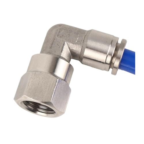 Generic 1/8 "1/4" 3/8 "1/2" 3/4" Weiblich Männlich Pneumatische Nippel Ellenbogen 304 Edelstahl Push In Schnell stecker Release Air Fitting Die Fäden sind klar und gratfrei,(PLF BSPP,12-03 (12mm-3l8) von Generic