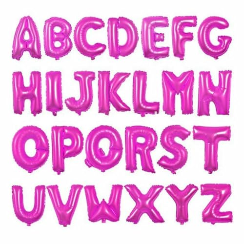 Generic 1 x 40,6 cm Alphabet-Folienballon, "Happy Birthday", Party-Ballon, DIY-Hochzeitsdekorationen, Luftballons, rosarot, S, 40,6 cm von Generic