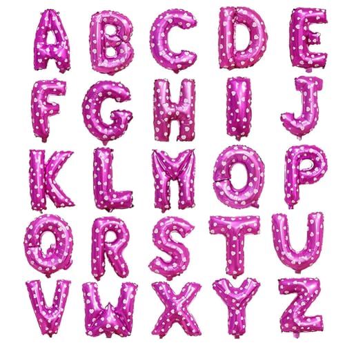 Generic 1 x Folienballon, 40,6 cm, Alphabet, Buchstaben-Folienballon, Pink, T, 40,6 cm von Generic