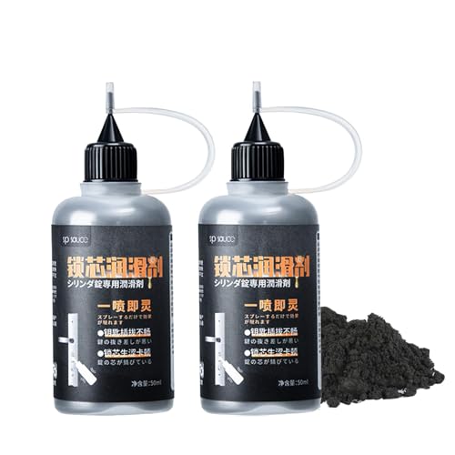 2 Stück Graphitpulver Für Türschlösser, 50ml Schlösser Graphitspray, Schlüssel Graphit Spray Schmiermittel von Generic