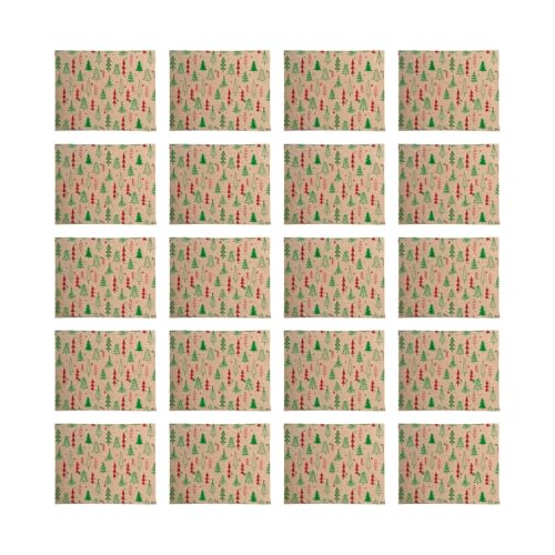 Generic 20Pcs Weihnachten Verpackung Papier Bouquet Verpackung Papier Papier für Geschenk Dekor, Weihnachtsbaum von Generic