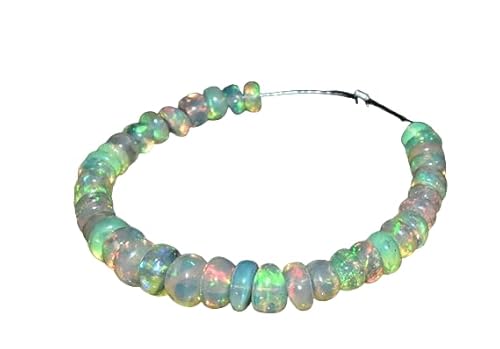 Generic 3–4,5 mm natürliche äthiopische Welo Feueropal-Perlen, 7,6 cm, 1 Strang Opal von Generic