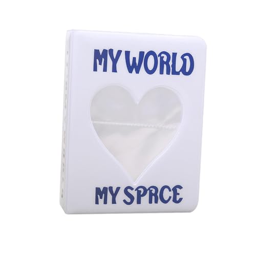 Generic 3 Zoll Photocard Holder Book, Photocard Holder Book, Mini Album Binder Photocard for Valentine's Day, White von Generic