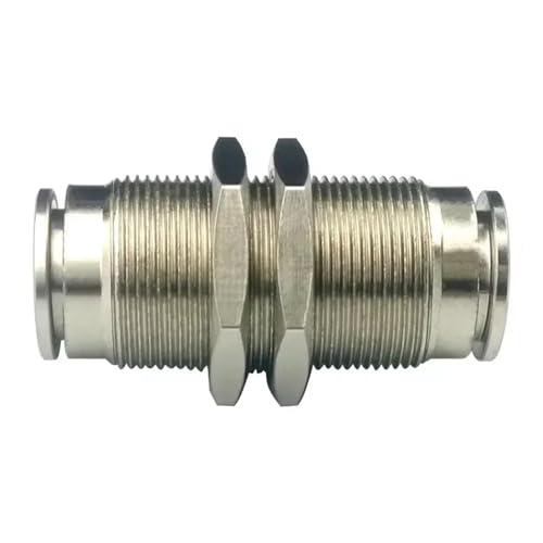 Generic 4 6 8 10 12 14 16 mm PU-Winkelstück, Y-T-Stück, Messing vernickelt, Push-In-Schnellverbinder, pneumatische Anschlüsse, Luftanschluss Die Fäden sind klar und gratfrei,(PM Brass,6mm) von Generic