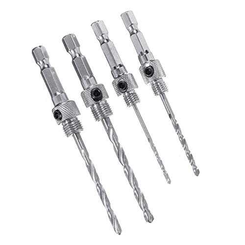 Generic 4 Stücke professionelle Tür selbstzentrierende Scharnier-Hardware-Bohrer-Bohrloch-Holzbearbeitungsreibhaber-HSS-Senk-Set-Set von Generic