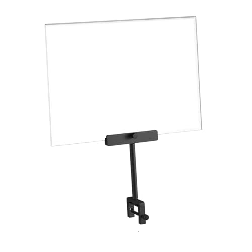 Generic Acrylschildhalter mit Klemme drehbarer Aluminiumlegierung Klemmmerchandise -Schild Display Clip für Kleidungsständer, Schwarz von Generic