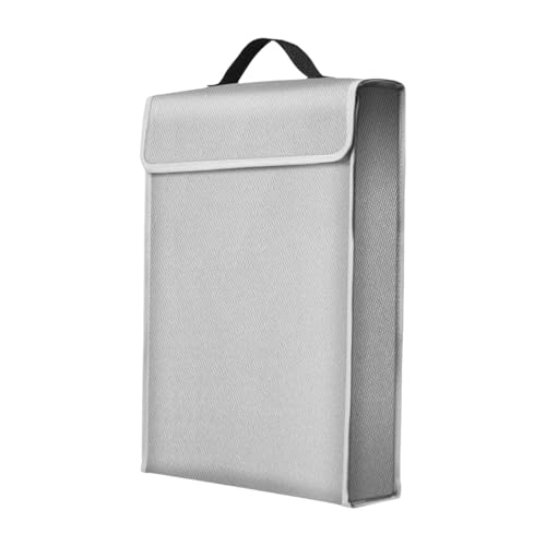 Generic Aktentasche, wasserdichte Dokumententasche, Handtaschenschutz, Projekttasche, Aktentasche, Organizer, Dokumententasche, feuerfeste Tasche, Silber von Generic