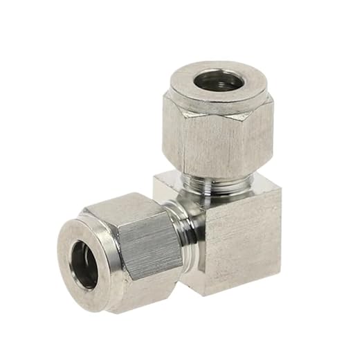 Generic Edelstahl 304 Kompressor Doppel Ferrule Anschluss 6mm 8mm 10mm 12mm 1/4 "1/2" Rohr Rohr Koppler Luft Kompression Fitting Die Fäden sind klar und gratfrei,(16mm) von Generic