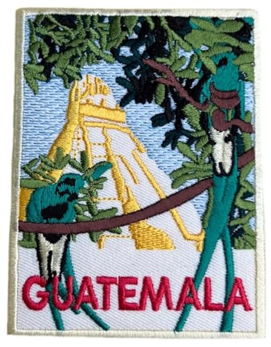 Generic Guatemala-Aufnäher (8,9 cm) bestickt zum Aufbügeln oder Aufnähen, Reise-Souvenir-Emblem, Quetzal, Maya, Tikal, Mesoamerika, Mittelamerika, Geschenk, groß, KarmA615 von Generic