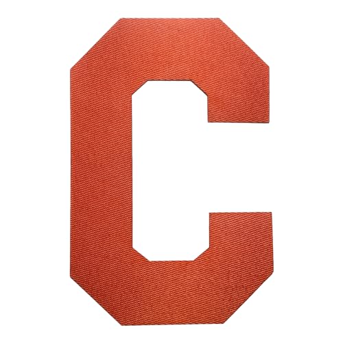 Generic Hockey Jersey Captain Patch, Buchstabe C, zum Aufbügeln, 10,2 cm, Orange von Generic