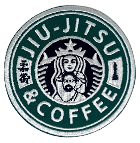 Generic Jiu Jitsu and Coffee Patch (7,6 cm) Hook and Loop Badge Grappling Barista, BJJ Kimono GI, Gym Bag, Cap, Shirt, DIY Martial Arts Gift Patches, Large, Karma500 von Generic