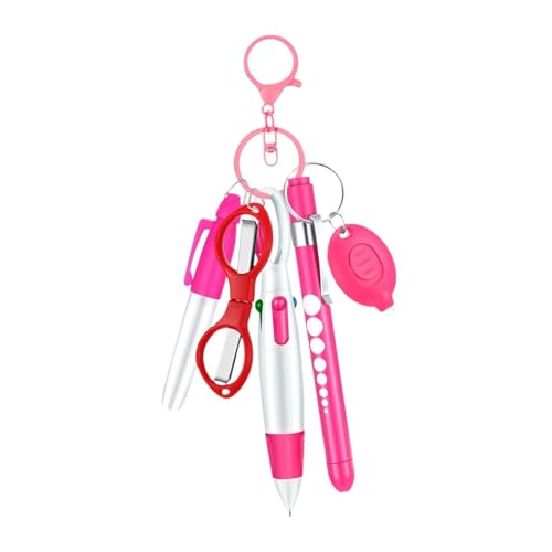 Generic Krankenschwester Stiftset, Kompakter Mehrzweck Markierungsstift, Geschenk Zum Krankenschwestertag, Einziehbarer Kugelschreiber, Abzeichenclip, Rosa von Generic