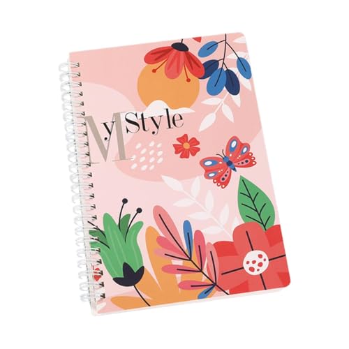 Generic Spiralnotizbuch, Line Notebook, 192 Seiten Schullieferungen Daily Organizer Zeitplan Notizer, Blumen von Generic