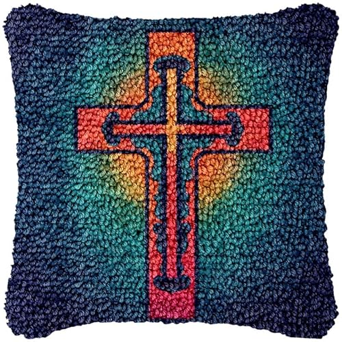 Generic Y141 Kreuz-Kreuz-Knüpfen-Kissenbezug-Set für selbstgemachte Wurfkissen, Kreuzstich, Knüpfhaken, Kissenbezug, Teppich-Sets mit vorgedrucktem Farbmuster, Segeltuch, Häkelgarn-Set, 43,2 x 43,2 cm Generic Y141 Kreuz-Kreuz-Knüpfen-Kissenbezug-Set für selbstgemachte Wurfkissen, Kreuzstich, Knüpfhaken, Kissenbezug, Teppich-Sets mit vorgedrucktem Farbmuster, Segeltuch, Häkelgarn-Set, 43,2 x 43,2 cm von Generic