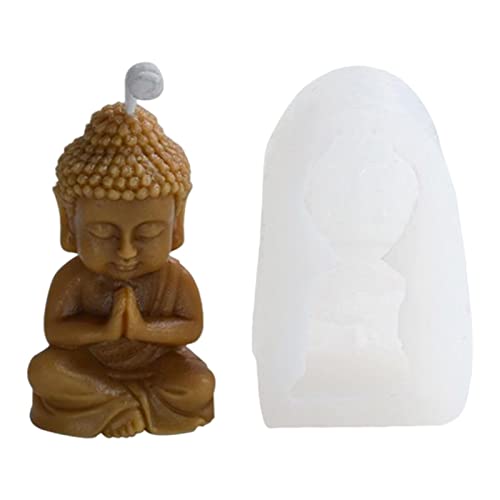 Generische Buddha-Silikonform, Mönch-Buddha-Bodhisattva-Kerzenform, Selbstgemachte Buddha-Maitreya-Seifenform, 3D-Silikonform Für A-Roma, Ton, Betonhandwerk Und Harzornamente von Generic