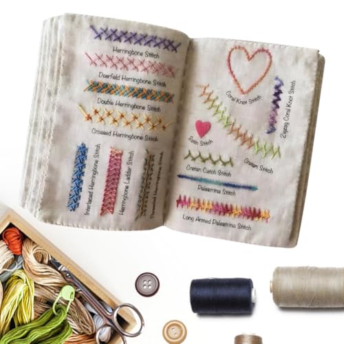 Generisches DIY -Stitch -Buch mit Tools -Set, Stickstichstichbuch, Stitch -Malbuch, Handbuch for Stiche, Nähbücher for Erwachsene Anfänger, einzigartige Stickereien Geschenke von Generic