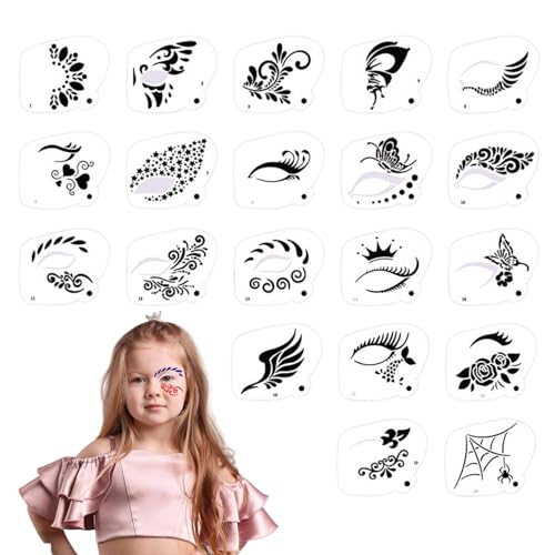 Gesichtsbemalungs-Schablonen für Kinder, wiederverwendbar, Gesichts-Tracking-Schablonen, waschbare Malschablonen für die meisten Gesichter, wiederverwendbare Malschablonen für Kinder, Schule, Show Gesichtsbemalungs-Schablonen für Kinder, wiederverwendbar, Gesichts-Tracking-Schablonen, waschbare Malschablonen für die meisten Gesichter, wiederverwendbare Malschablonen für Kinder, Schule, Show von Generic