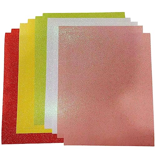 Glänzendes Bastelpapier | Bastelpapier 120 g/m² | Karton in 5 Farben zur Kartenherstellung, Bastelpapier, elegantes Papier von Generic