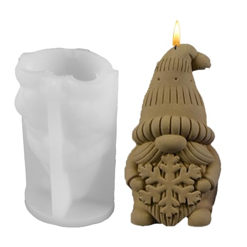 Gnom Gnome Silikonform Gnome Gnome Gießform Harzform Kerzenform Weihnachtsdekoration Flexible Gnom Schnitzform für Thanksgiving, Ostern von Generic