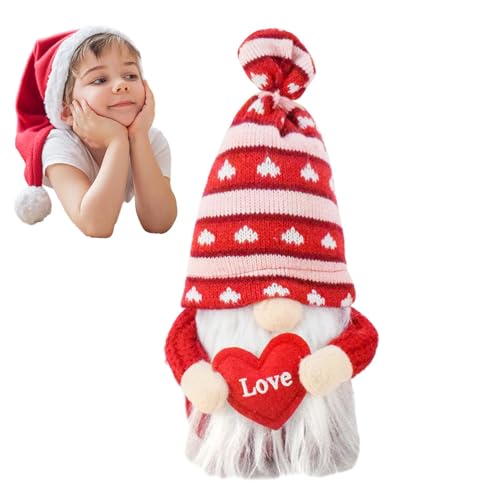 Gnom Saint Valentine Valentinstag Skandinavisches Tomte Elf Dekorationen in gefüllten Tieren Schwedische Ornamente Tomte Figuren Tisch Gnomes Geschenke von Generic