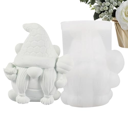 Gnom Silikonformen, Silikon -Gnomform - 3D -Seifenform Zwergkerzenform | Cake Decor Schnellveröffentlichung Casting Resin Art für Handwerk & Gips von Generic